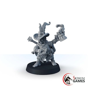 DND fantasy miniature Halfling Bard with Mug of Beer, 32mm 28mm Scale 3D Printed Miniature, Tabletop RPG Game,  Mini Dungeon and Dragons