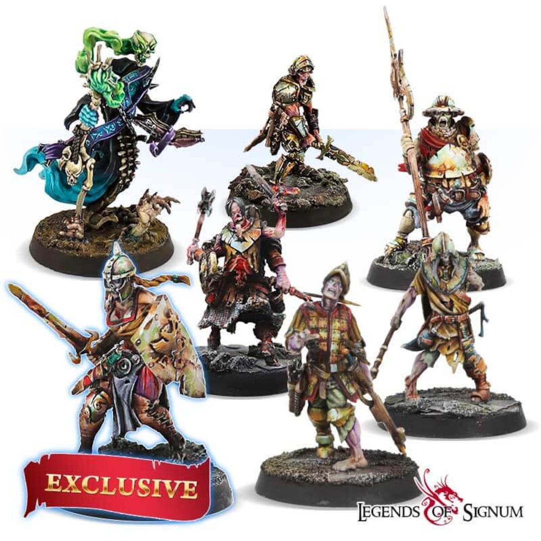 Army of the Dead Set 7pc Resin Miniature Set, Undead Figurines Kit for ...