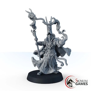 Balthazar the Flaming, Battle Mage Fantasy Miniatures, Human Male Wizard Dungeons and Dragons, Human Mage Sorcerer Miniature Gift