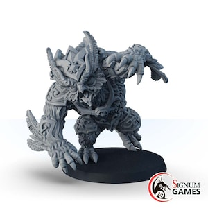 Fantasieminiaturen Furious Owlbear, Owlbear miniatuur Dungeons and Dragons miniatuur cadeau, vorm druïde beest