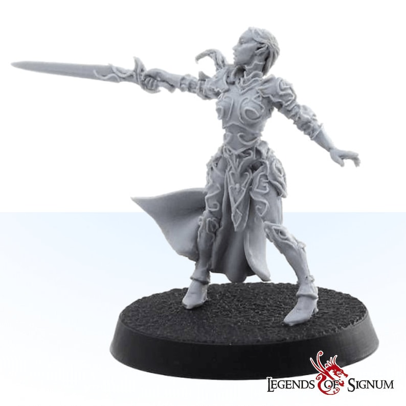 Mini Female Warrior Female Warrior Miniature Fighter, Lady Alba, Dungeons and ...