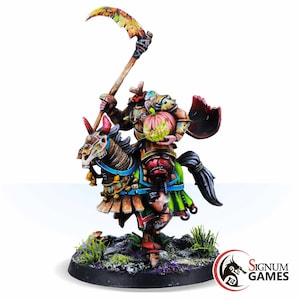 Headless Scarecrow Knight, Headless Knight Mounted Miniature, Tabletop Games Wargames, Resin Miniature, Undead Death Knight