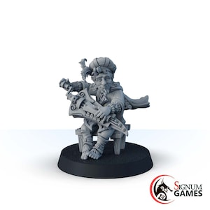 Bard Musician Miniature DnD, 32mm 28mm Scale 3D Printed Resin Mini, Halfling Bard with Hurdy-gurdy, Tabletop RPG Gaming Miniature