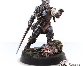 3D Resin Monster Hunter Miniatures DnD, The White Human Ranger, Pathfinder Tabletop Display Dungeons and Dragons Figurines, Resin Miniatures