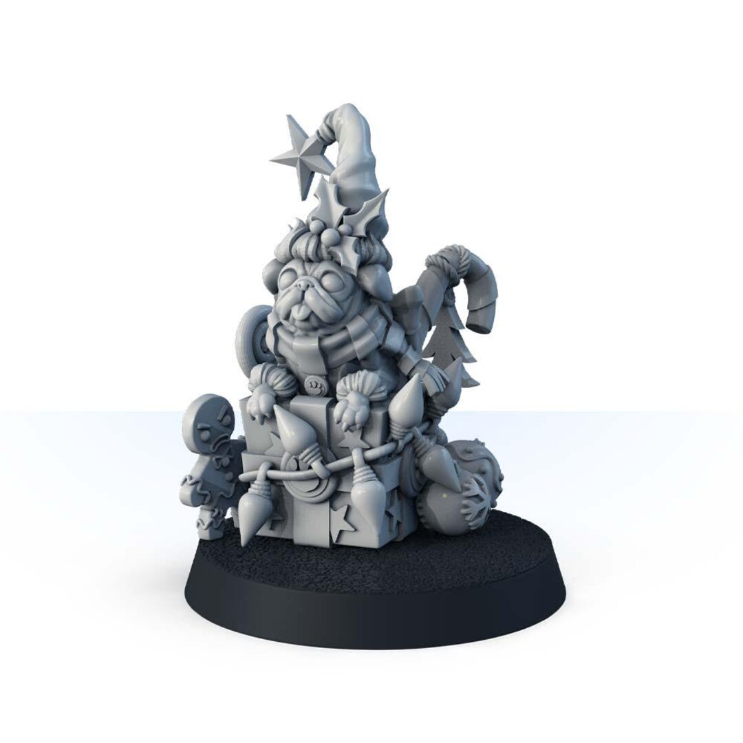 Rpg Pug Pug in Giftbox DND Miniature , Christmas Gift Treasure Chest Mini, 28mm ...