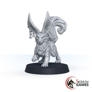 Kitsune Fox Japanese Culture Miniature Minion, Kanon, Spirit from the Scarlet Forest, Scale 32mm 28mm 3D Printed Mini, Tabletop DnD RPG Game