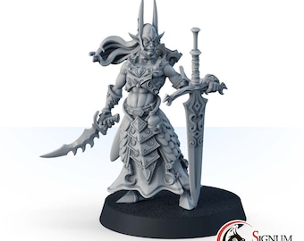 Baydren, Ritterin aus dem Haus Erdeine Fantasy Miniaturen Dunkelelfen Schurke Miniaturen Assassin Mini Dungeons and Dragons Tabletop Geschenk