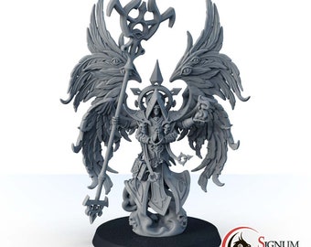 Fantasy Miniatures Mindflayer Warlock Miniature, Malachron, the Fallen Star, Dungeons & Dragons Wargaming illithid Wizard Sorcerer Warlock