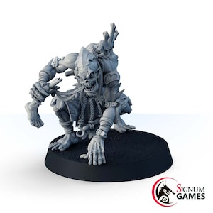 Beast Monster, Undead Fantasy Creature, Hungry ghoul 1,  28mm 32mm Scale 3D Printed Painted Miniature, Tabletop RPG DnD Game Character