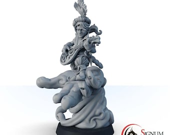 Bard 32mm 28mm Scale Resin Miniature, Lyricus, The Charismatic Bard with a Lute, Fantasy Miniature of D&D Games, 3D Resin Tabletop Gaming