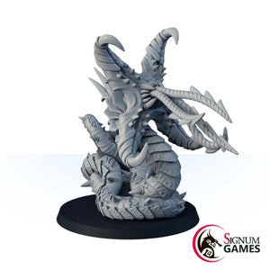Shial, the Rock-eating worm fantasy miniatures, Unpainted Miniature Ashworm Mount, Wizard miniatures for Tabletop Games DnD Miniature