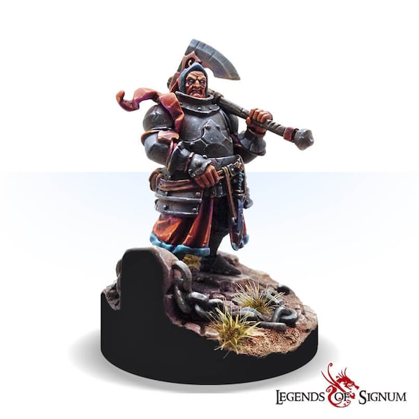 Jarvis, Sargento da Milícia Mercenário - Miniatura para RPG de Mesa, Impressa em 3D - Espadachim Fantástico - Ideal para Jogos de RPG de Mesa e Jogos de Pathfinder - Presente Perfeito