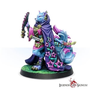 Kumiko, the Millennium Sorceress | High-quality resin | 32mm scale | 28mm scale | Collectible RPG Japanese Culture Kitsune | Tabletop DnD