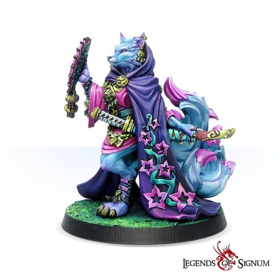 Kumiko, the Millennium Sorceress | High-quality resin | 32mm scale | 28mm scale | Collectible RPG Japanese Culture Kitsune | Tabletop DnD