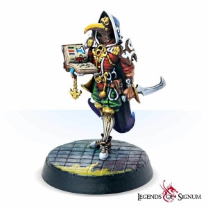 Plague Doctor, Sebastiano Riario, Mentor of the Lodge, 3D Resin Human Plague Assasin Rogue Wizard Miniature, DnD Fantasy, 32mm 28mm Scale