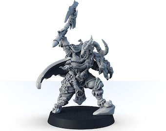 Viking DND fantasy miniature, painted warrior mini figure, unpainted fighter 3D printed character, TTRPG accessory
