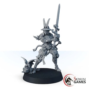Fantasy Miniatures Guard with Long Sword, the Red Falcon Infantry, Battle Master Dungeons and Dragons Miniatures, Fighter Soldier Miniature