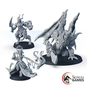 Fantasy Miniatures Magic of the Abyss set, Abyss Set DnD Miniature Pathfinder and Fantasy Gaming, Demons Tabletop RPG DnD Mini Pathfinder