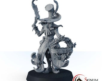 Grave Robber Digger Undertaker with Wreath Fantasy Miniatures  For TTRPG Games Halloween figure cleric, mage, necromancer, artificer, caster