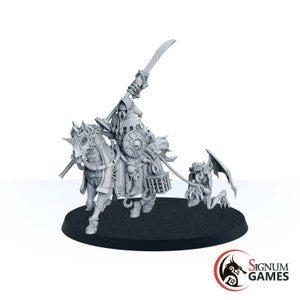 Rider Witch Monster Hunter, Sir Dalrion, the Blessed Hunter, 32mm 28mm Scale 3D Printed Miniature, Tabletop RPG DnD Game Character Mini