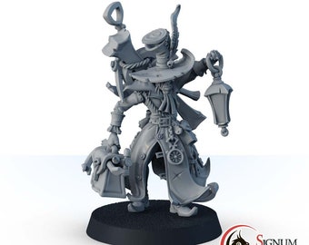 Halloween DND Fantasy Miniatures Undertaker with Lantern Tabletop Games Figures, Undertaker Character Pathfinder D&D Mini Figurines