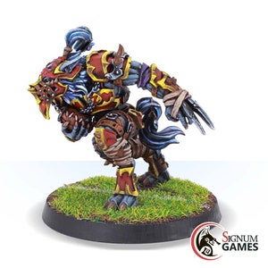 Fantasy Wolfen Beastman Miniature, Ethar l&#39;infatigable, figurines fantastiques pour table, miniatures épiques peintes D&D, combattant de loup-garou