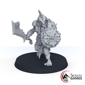 Martum, the Sanguinary Raider, Orc Barbarian Fighter Warrior Axe, 28mm 32mm Scale Resin Printed Miniature, Tabletop DnD RPG Game Character