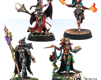 Lady Zauberin Hexenmeister Magier Miniaturen Kit Fantasy Miniaturen Hütte der Mystischen Künste DnD Mini RPG Tabletop Miniaturen Tolles Geschenk