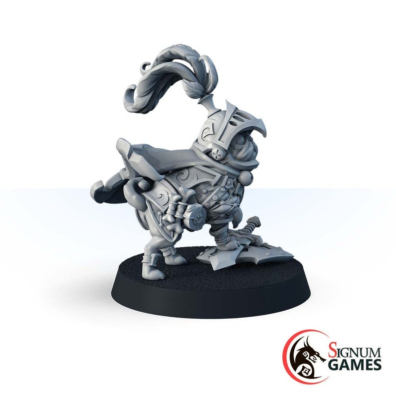 Rpg Pug Sir Barkley Knight, Pug Beast Fighter Paladin Pet Gladiator Dog, 28mm ...