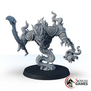 Fantasy Miniatures Firestorm Elemental with Sword, Miniature Magic Fire Elemental, 3D Printed Resin Miniature, Dungeons and Dragons Gift