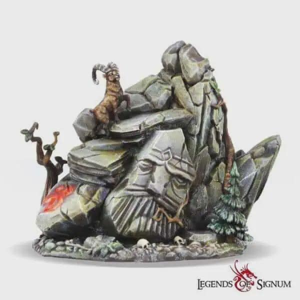 DND Fantasy Miniature Rocks, 3D Printed Resin Unpainted Wargame Terrain ...