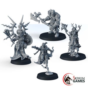 Ensemble aventuriers vaillants, donjons miniatures du D&D et explorateurs, ensemble de héros, grande idée cadeau de peinture du DnD