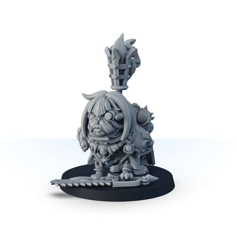 Rpg Pug Galaxy Conqueror Pugs, War Commander Warrior Paladin Pug, 32mm 28mm ...