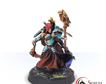 Fantasy Miniatures 32mm Miniatures, Adberd the Temple Guardian, DnD Characters Demonhunter Inquisitor, Knight Templar Dungeons and Dragons