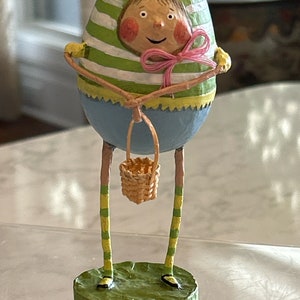 Lori Mitchell Easter Eggland Earl Eggland's Best Hand Crafted Pre-Owned Lori Mitchell Figurine 5 1/2" Easter Decoration
