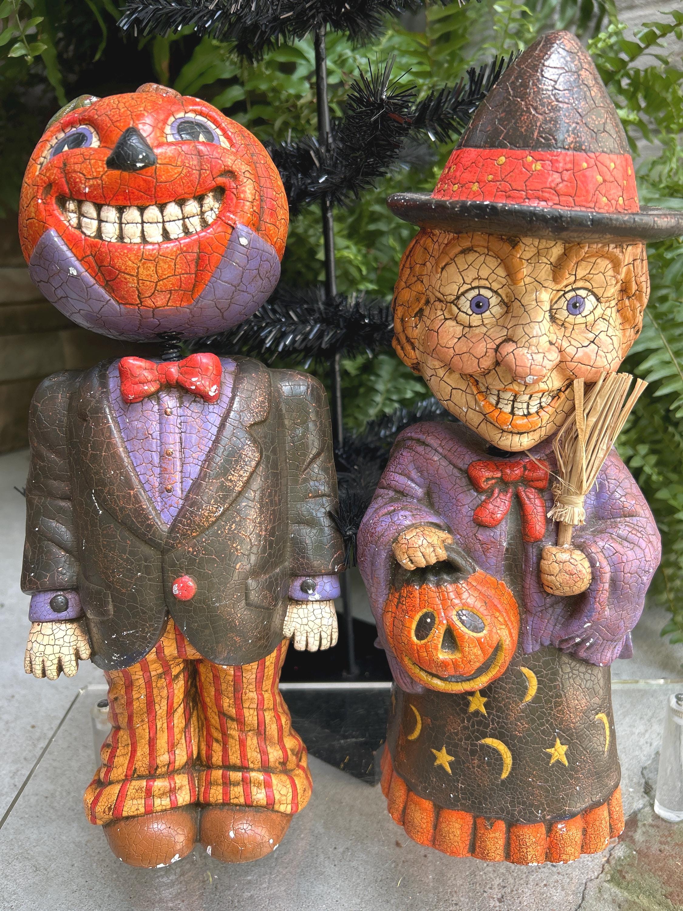 Vintage Halloween by BRN Bobble Head, Nodder Witch, or Pumpkin