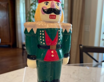 Vintage Christmas Nutcracker Soldier Wax Candle Figurine Christmas Decoration Vintage Christmas Candle