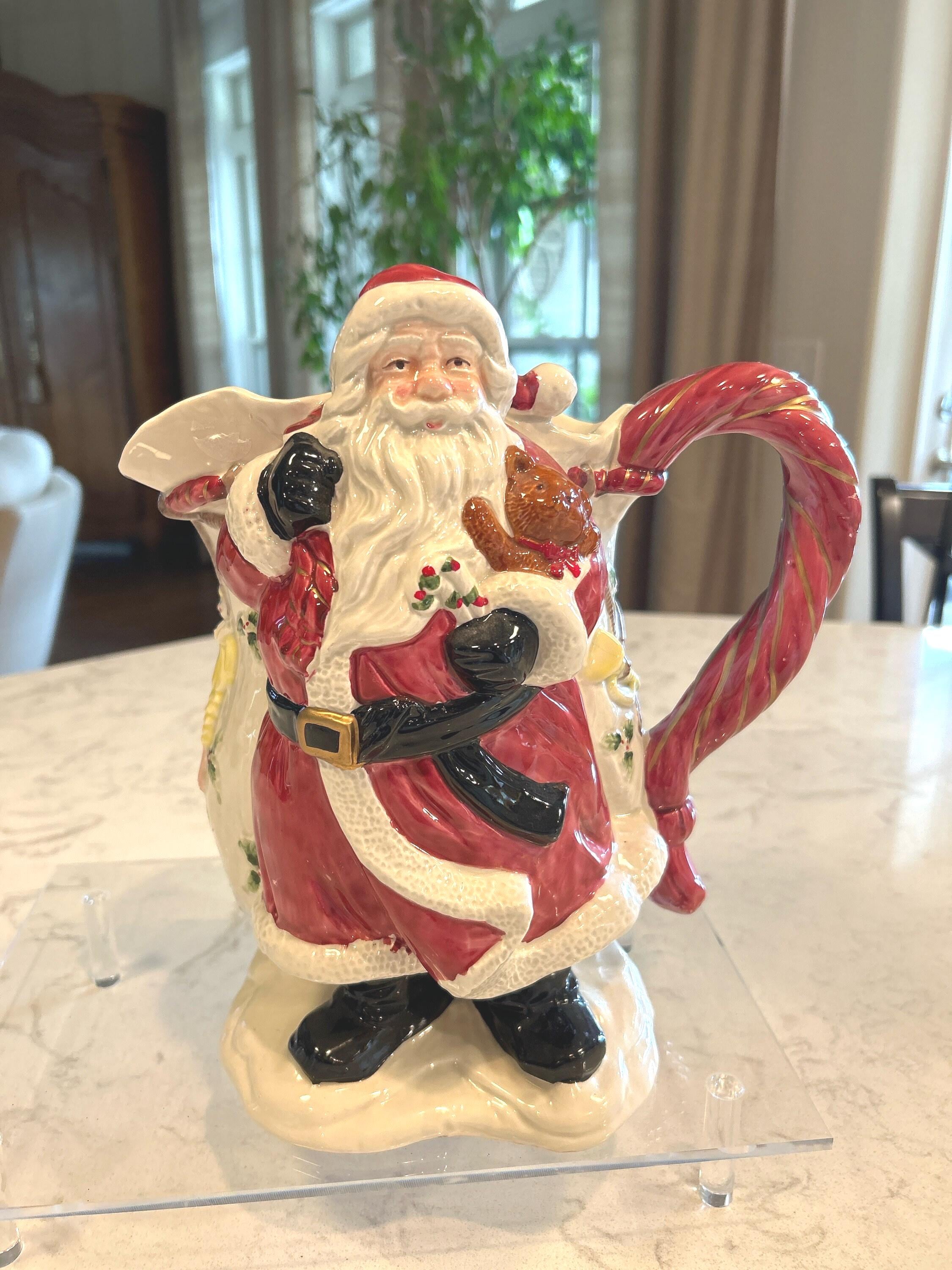 Fitz and Floyd Christmas Old World Santa 1987 Beverage Pitcher, 1