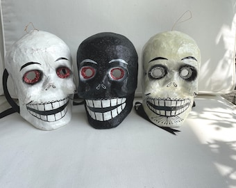 Halloween Skeleton Mask, Day of The Dead Mask, Sugar Skull Mask,Handcrafted in Mexico Halloween Mask Dias de los Muertos