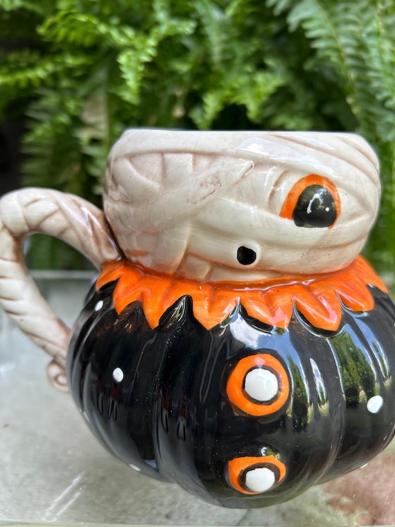 Johanna Parker Halloween Decoration, Mug, Cup, Owl,  Mummy, Or Mummy cat Sold Separately, Hand Painted