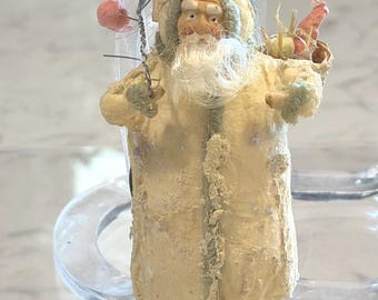 Vintage Early Cody Foster Christmas Spun Cotton Belsnickel Santa Claus Father Christmas ornament, BackPorch Friends, Victorian Christmas