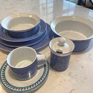 Dansk Tiles Pattern 1990s Mosaic Dinnerware Pattern, Crafted in Portugal International Designs, Discontinued, Dansk Tiles Mosaic,