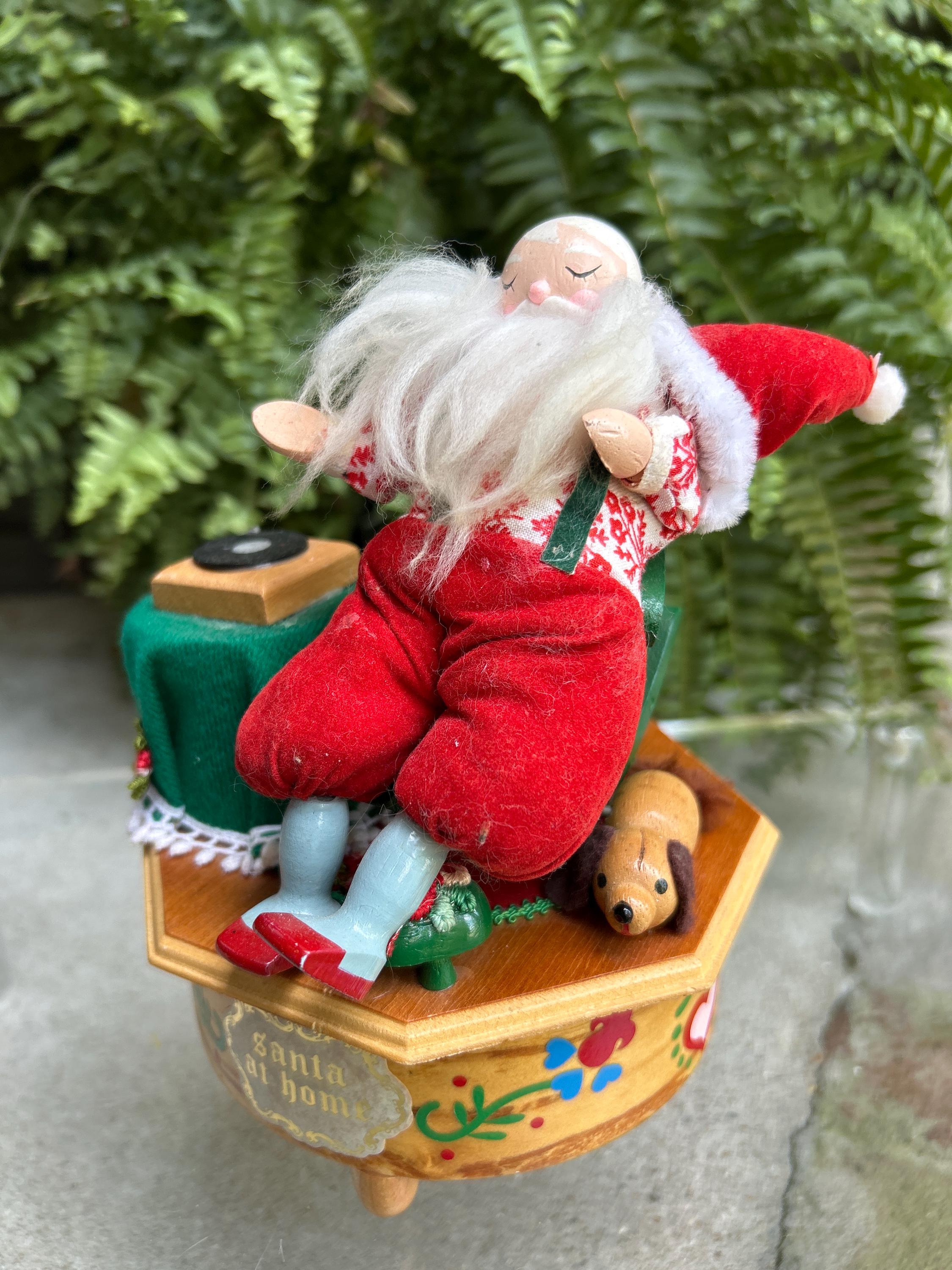 Rocking Chair Santa Music Box - Etsy
