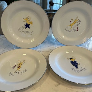 Pottery Barn Reindeer Dinner Plate by Pottery Barn China, Pottery