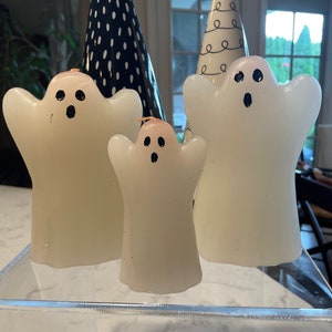 Halloween Ghosts Candles, Set of 3 Halloween Candles Halloween Decoration
