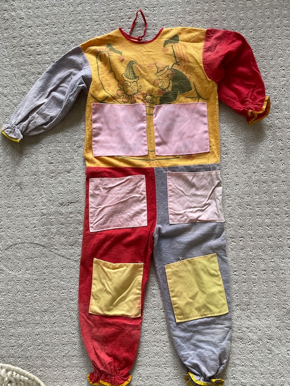 Toddler Vintage Clown Costume Grey