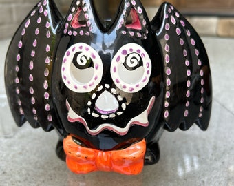Cute Halloween Kooky Spooky Bat Candle Holder, Votive Holder, Halloween Decoration,