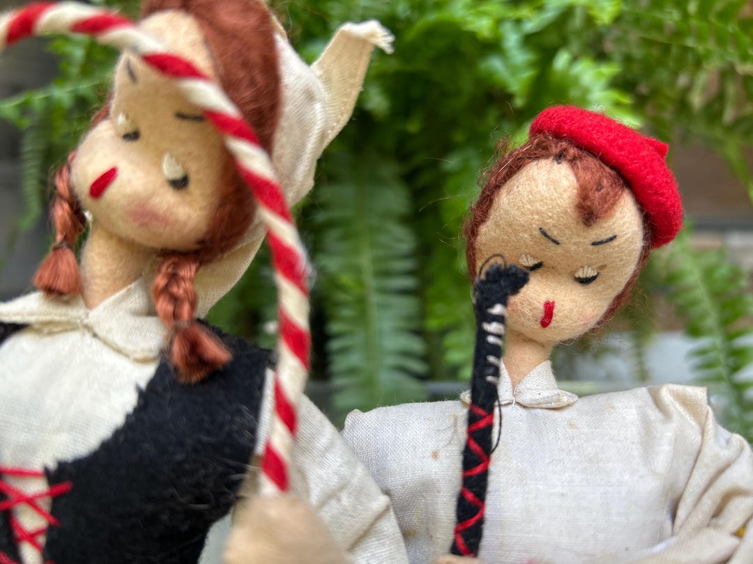 Basque Doll Vintage Felt Bendable Basque Country Dolls, Set of 2, Boy and Girl ...