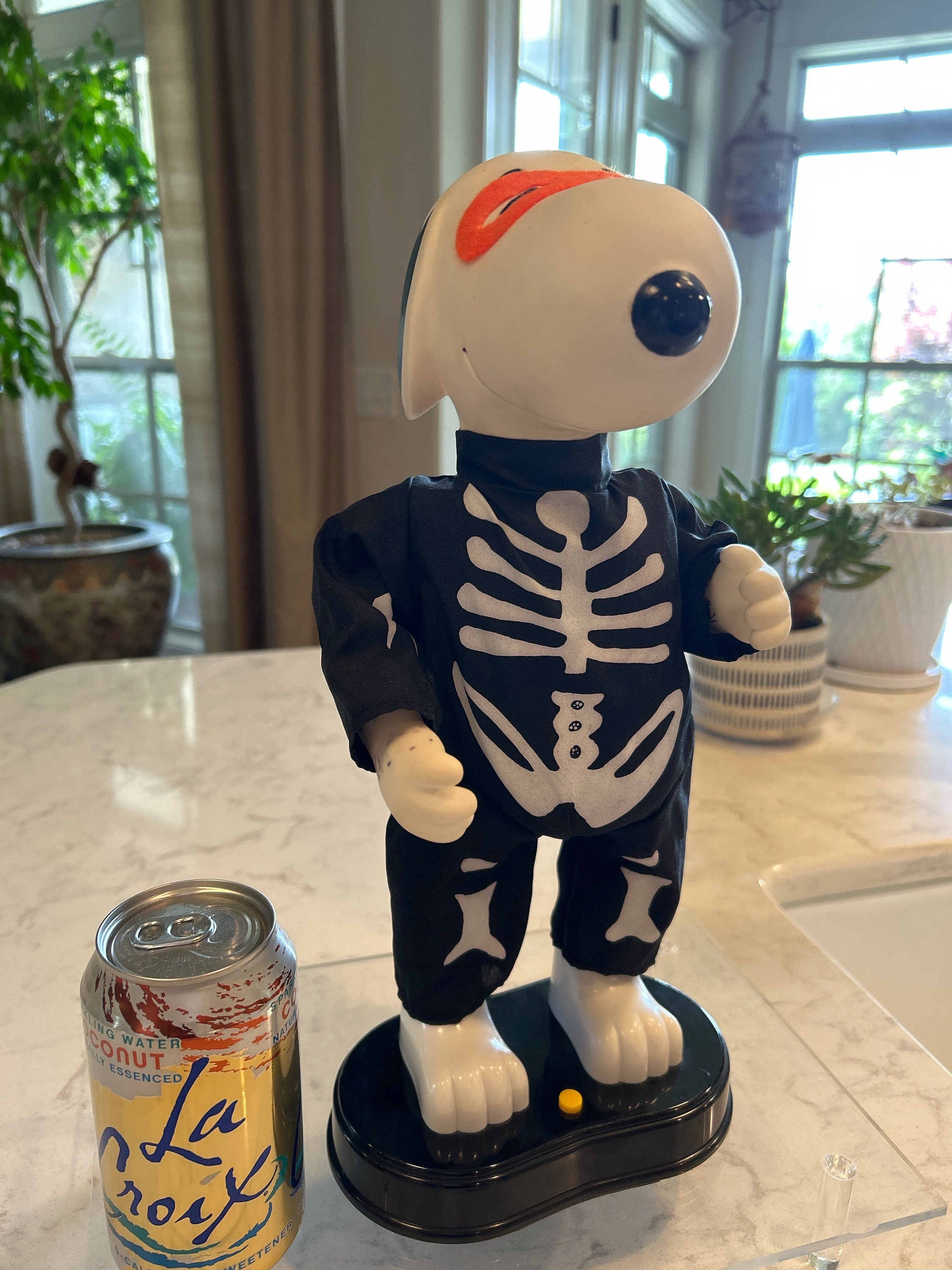 Vintage Halloween Gemmy Peanuts Snoopy in Skeleton Costume