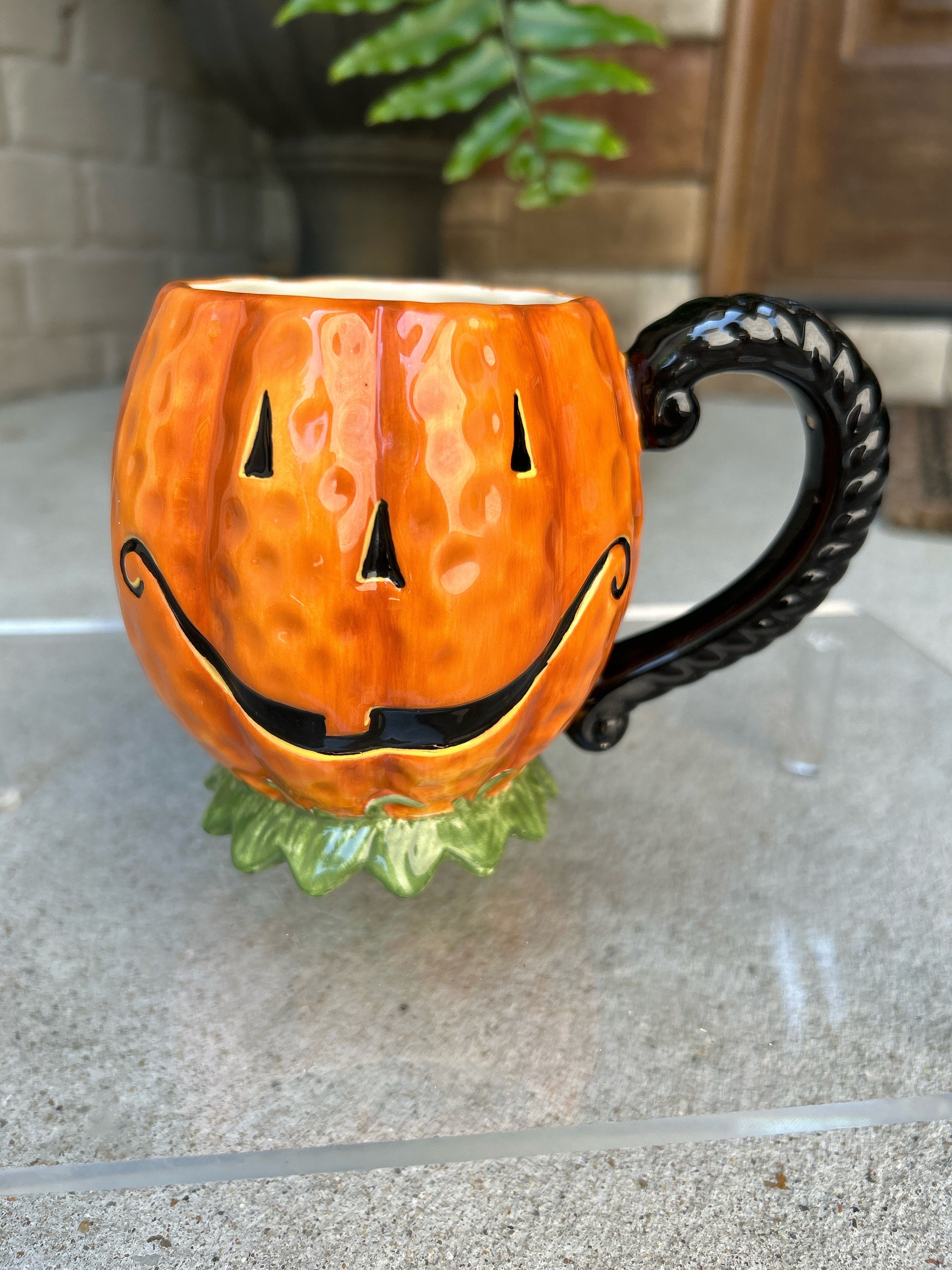 Large Ceramic Jack O Lantern - Etsy Large Ceramic Jack O Lantern - Etsy